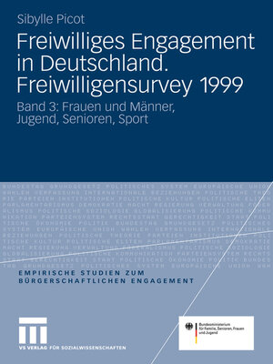 cover image of Freiwilliges Engagement in Deutschland. Freiwilligensurvey 1999